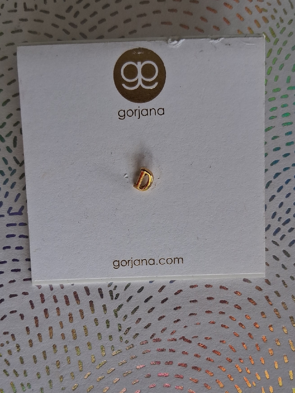 Gorjana Gold 'D' Initial Single Stud Earring